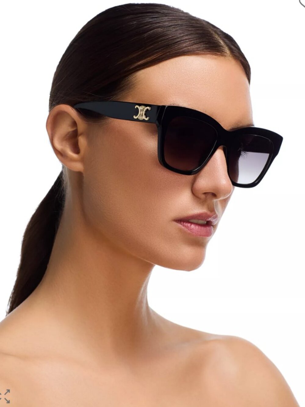 Celine Triomphe 55MM Geometric Sunglasses